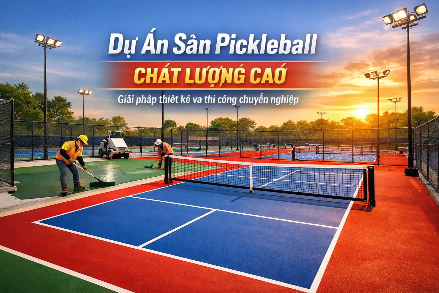 thi công sân pickleball chuyên nghiệp
