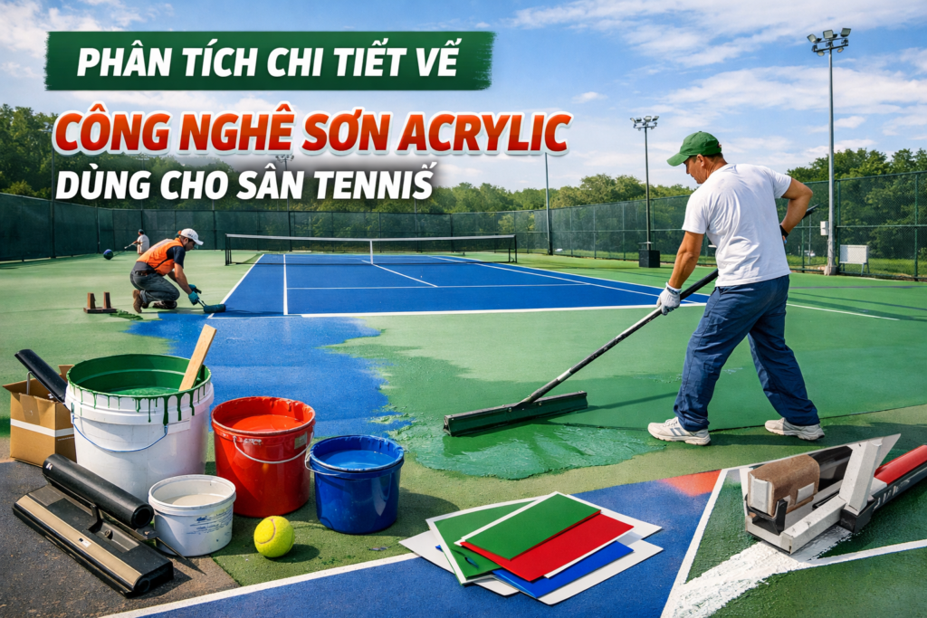 Sơn Acrylic Sân Tennis