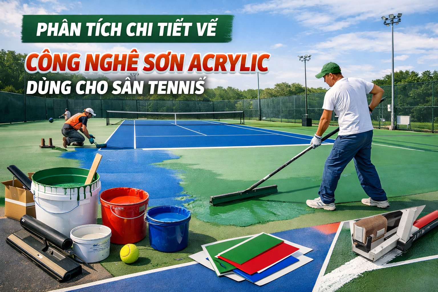 Sơn Acrylic Sân Tennis