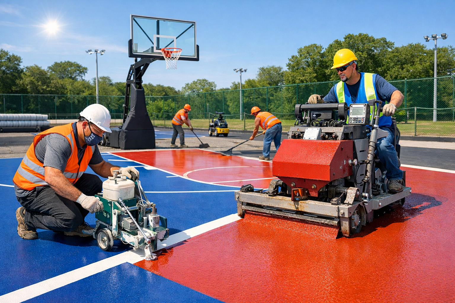 Những yếu tố quan trọng trong biện pháp thi công sân bóng rổ chuyên nghiệp