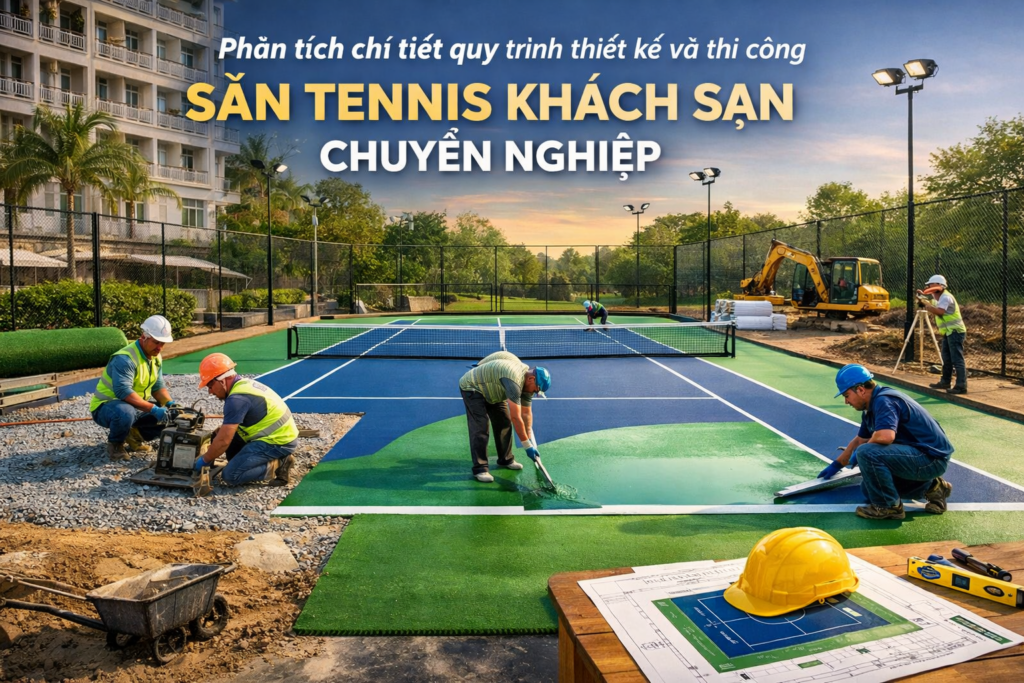 thi công sân tennis khách sạn