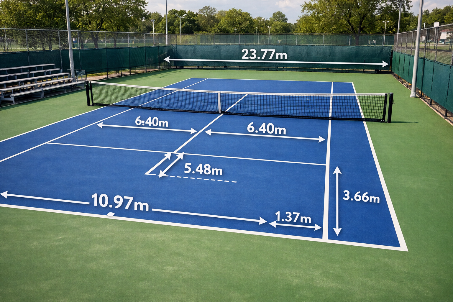 diện tích sân tennis