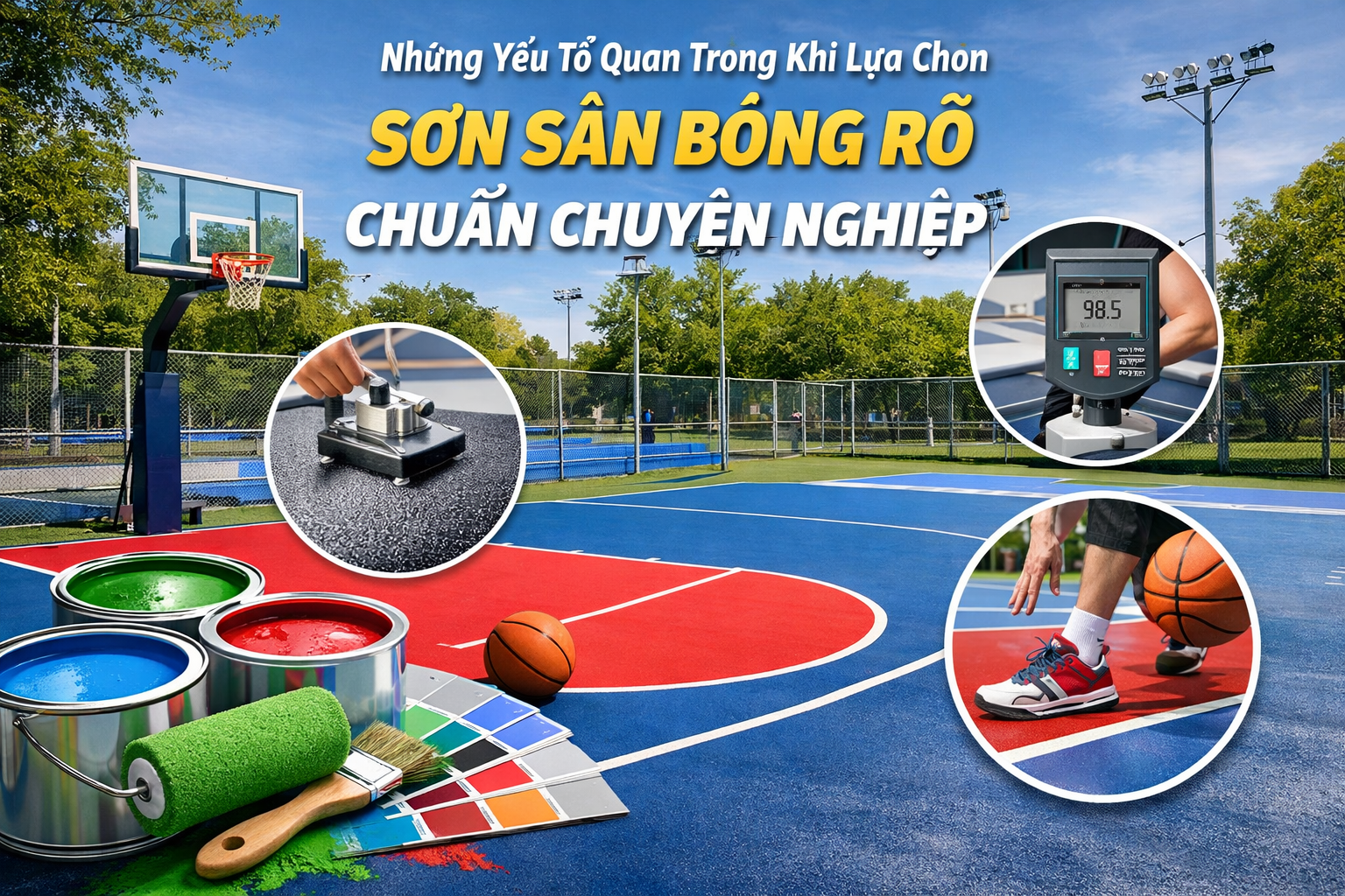 Sơn Sân Bóng Rổ Chuẩn Chuyên Nghiệp