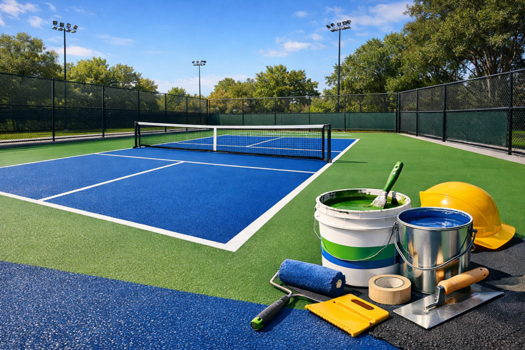 sơn sân pickleball ngoài trời