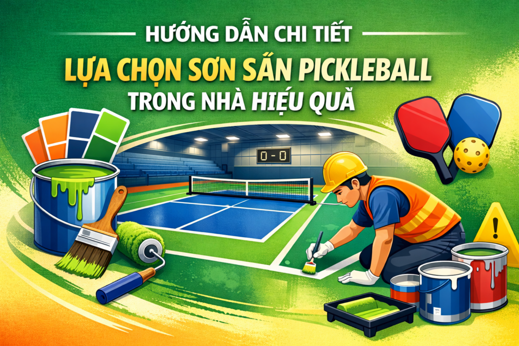 Sơn sân pickleball trong nhà