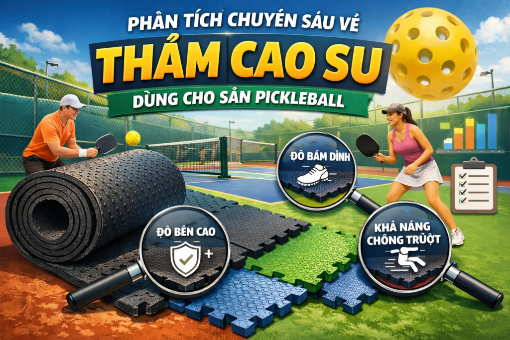 Thảm Cao Su Sân Pickleball