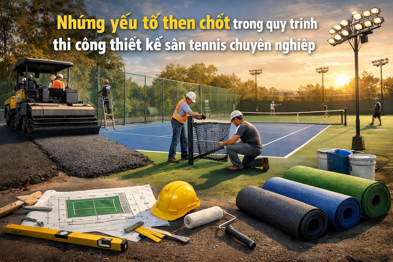 Thiết kế sân tennis