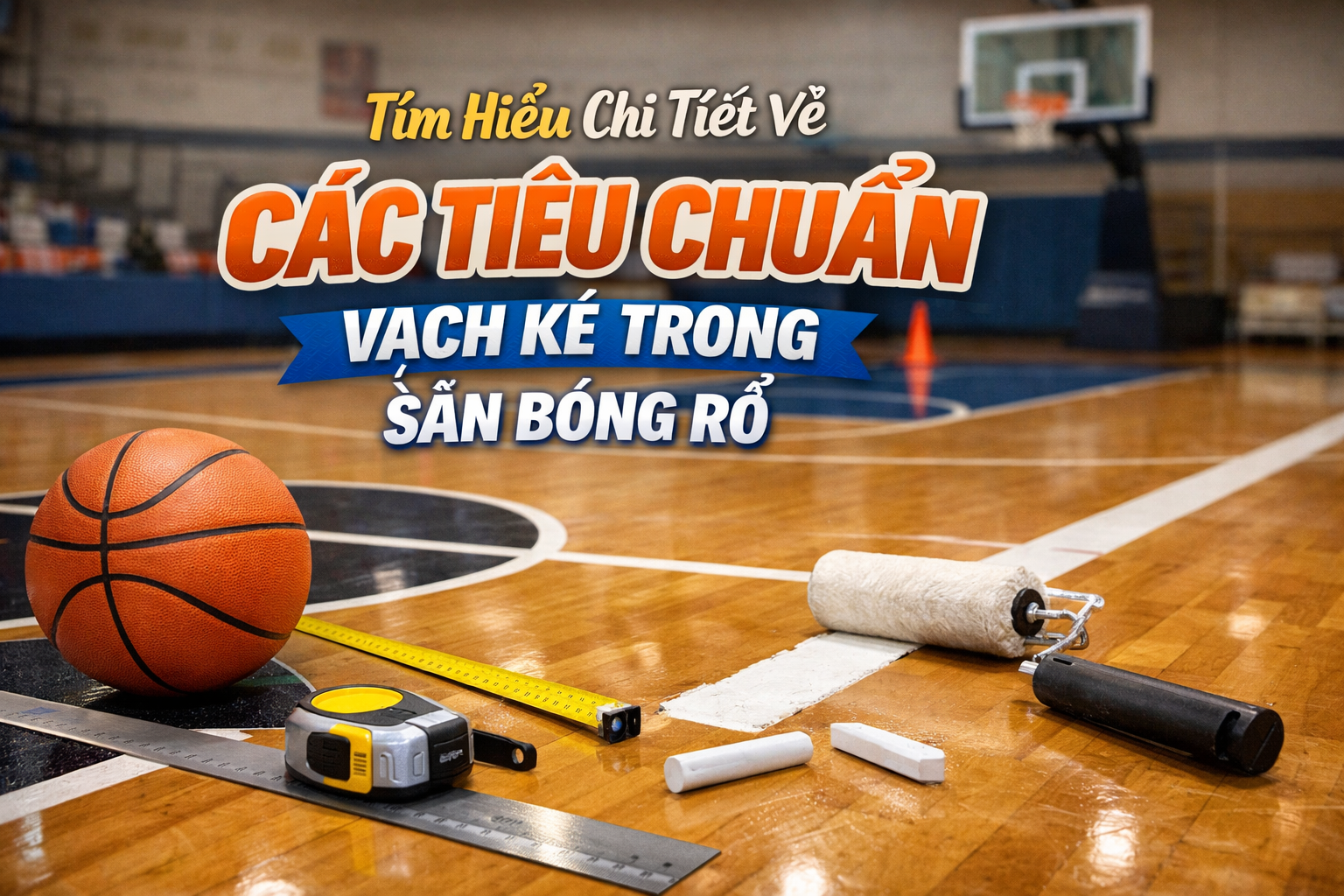 vạch kẻ sân bóng rổ tiêu chuẩn