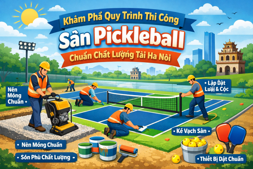 Thi Công Sân Pickleball Tại Hà Nội