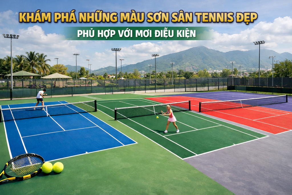 Màu Sơn Sân Tennis Đẹp