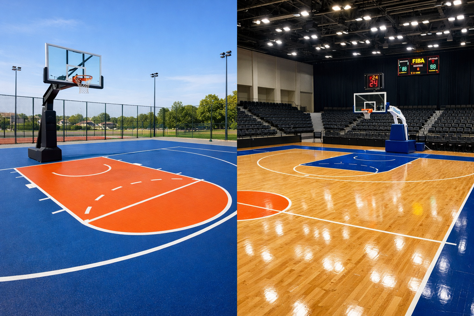  thiết kế sân bóng rổ