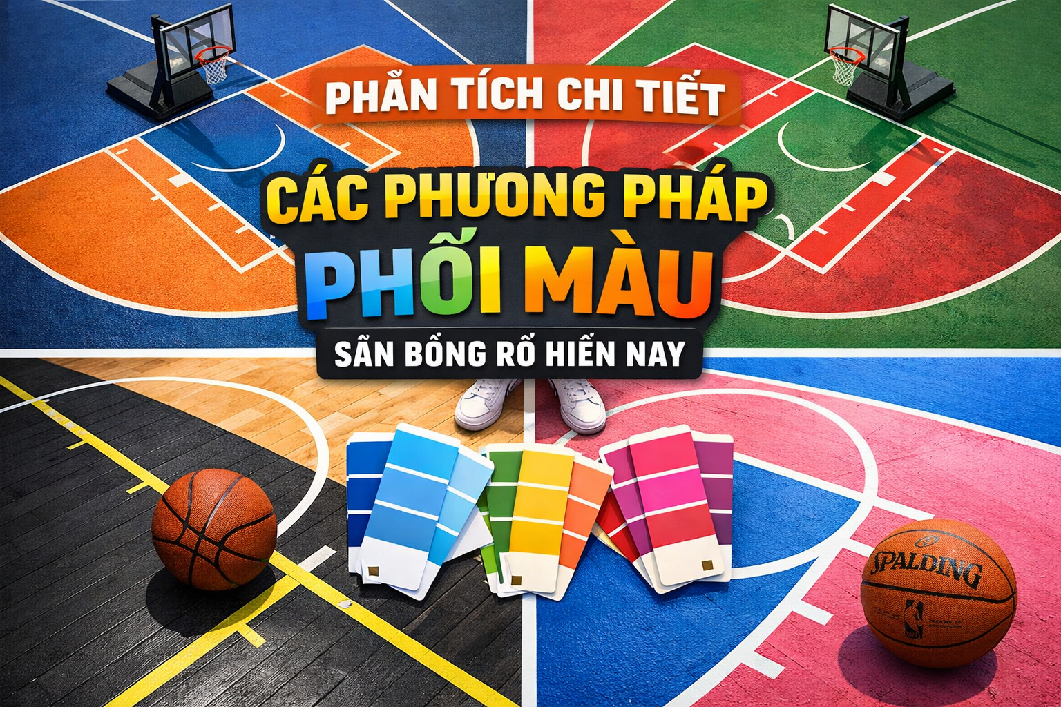 Phối Màu Sân Bóng Rổ