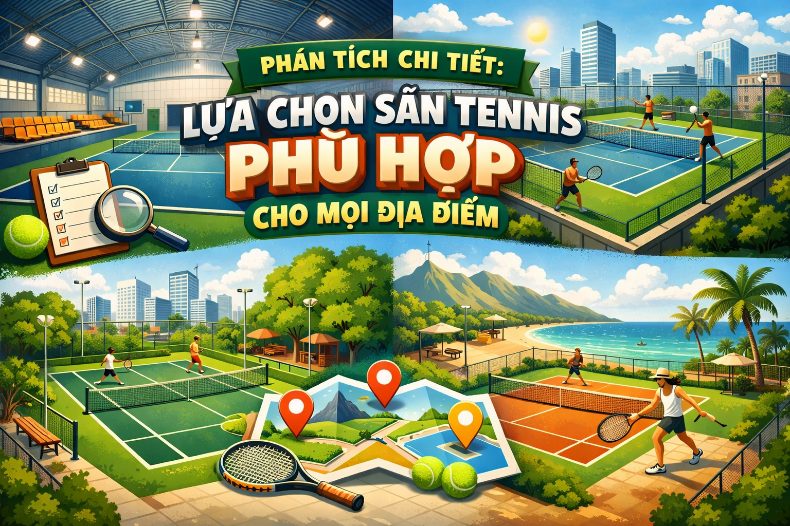 nên làm sân tennis loại nào