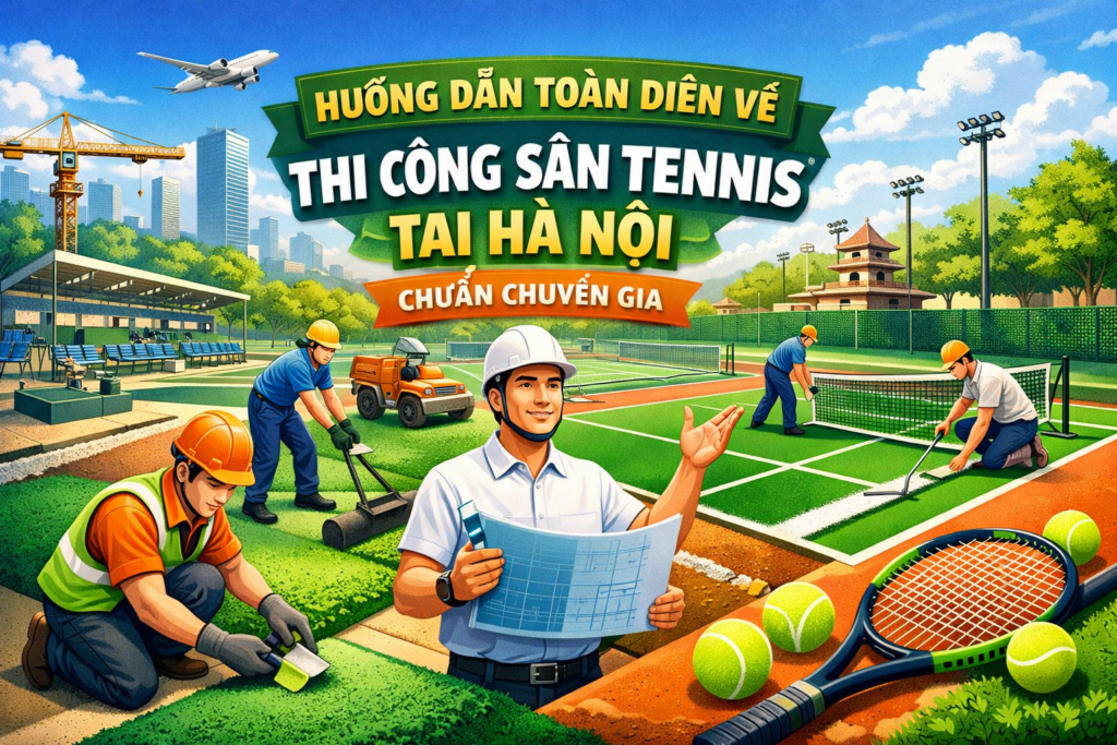 Thi Công Sân Tennis Tại Hà Nội