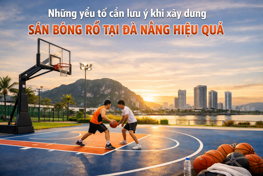 thi công sân bóng rổ tại Đà Nẵng