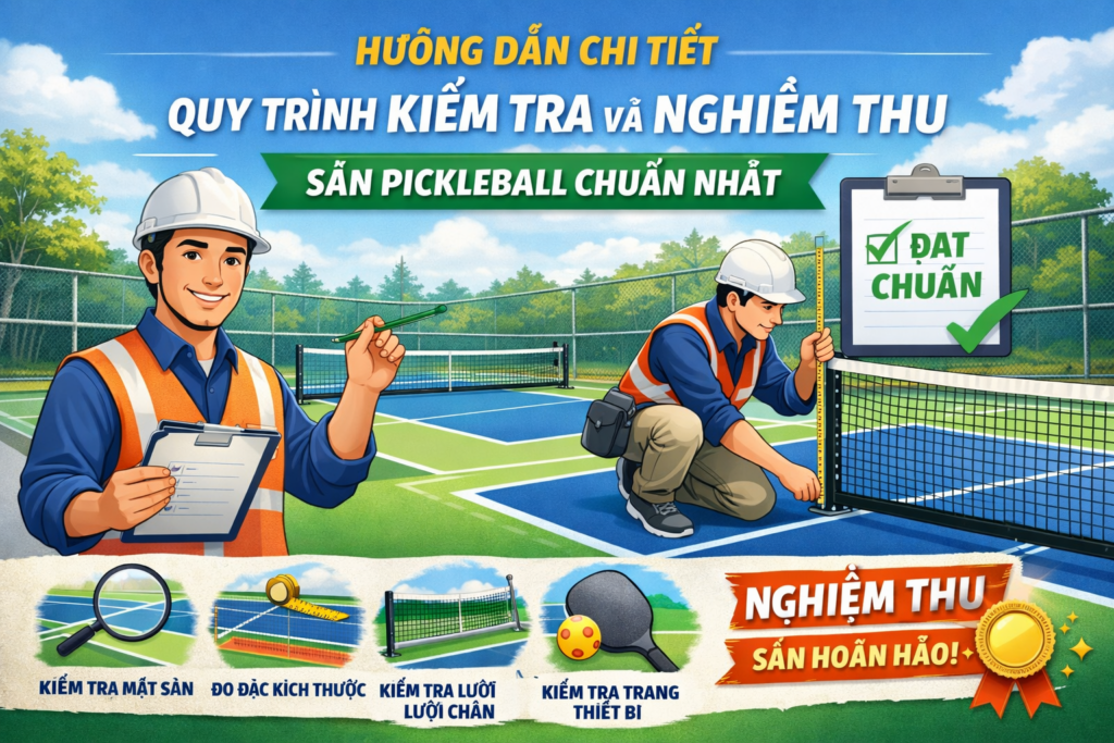 nghiệm thu sân pickleball