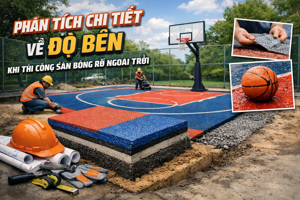 Thi Công Sân Bóng Rổ Có Bền Không