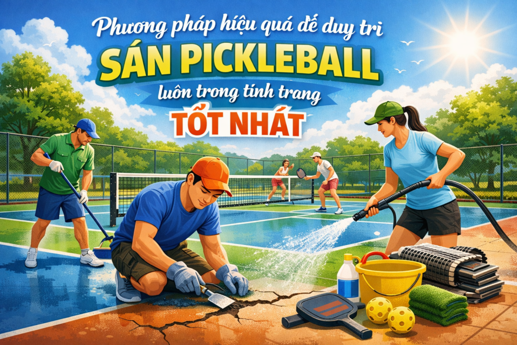 bảo trì sân pickleball