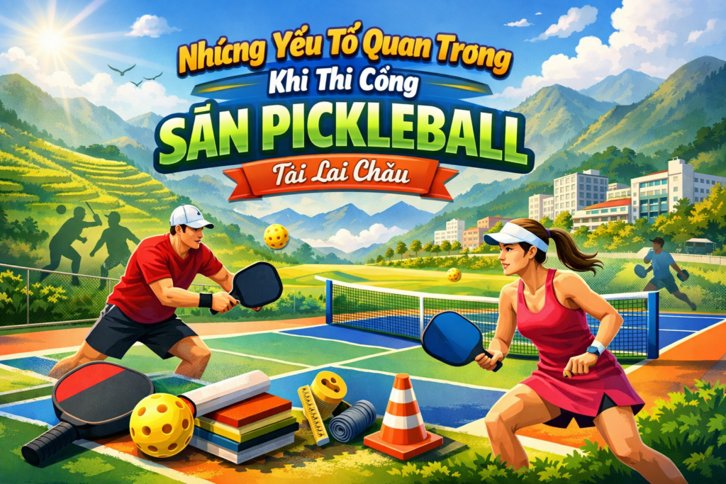 Thi Công Sân Pickleball Lai Châu