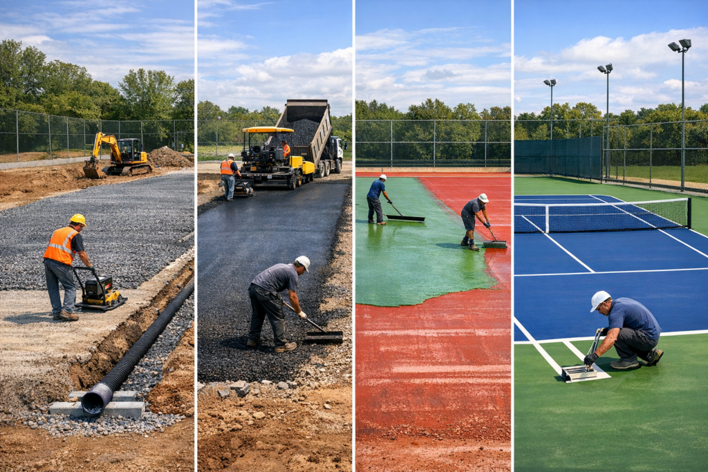Thi Công Sân Tennis