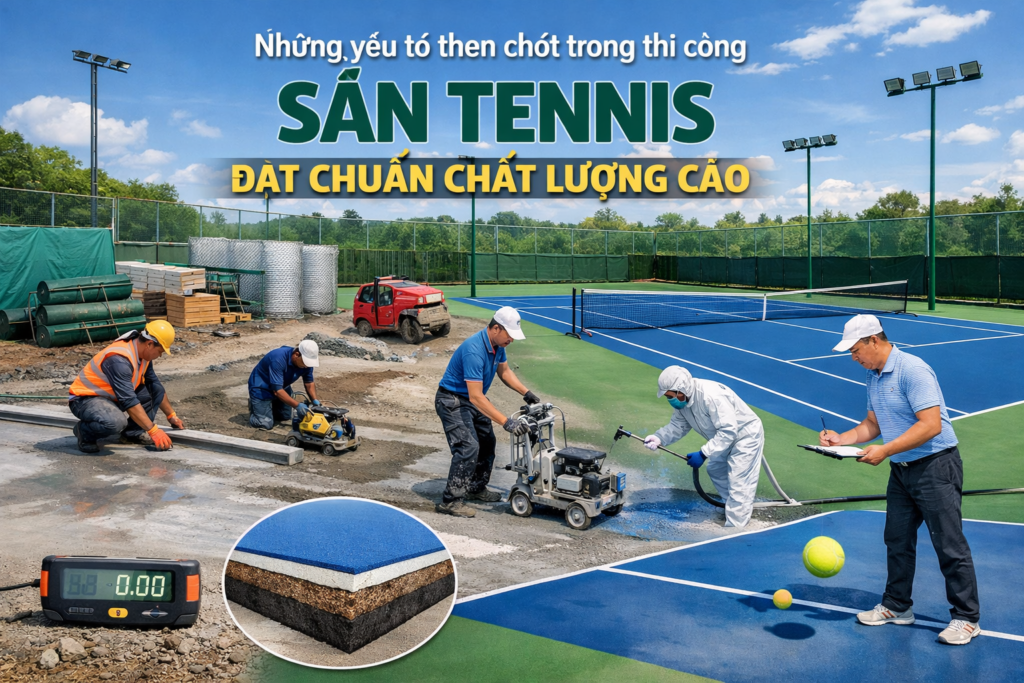 Dịch vụ thi công sân tennis
