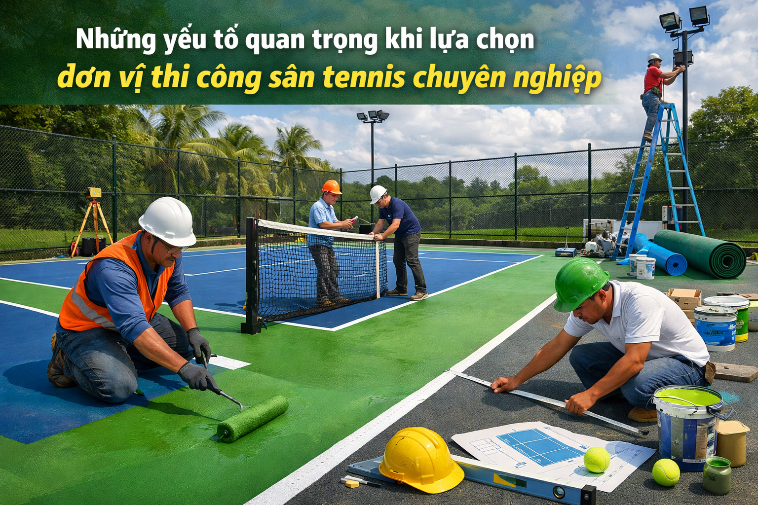đơn vị thi công sân tennis
