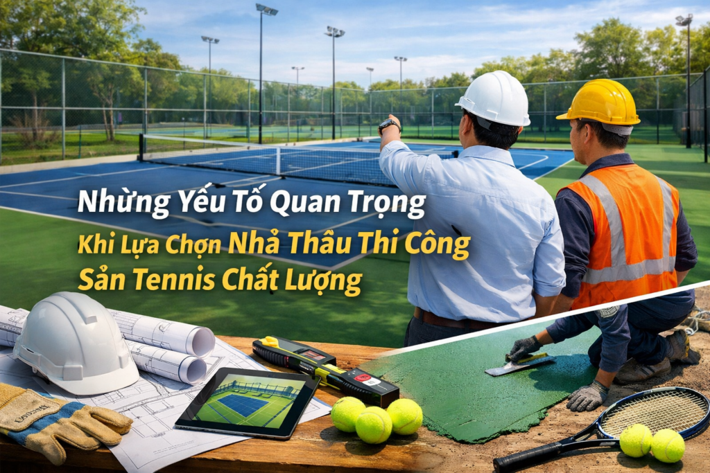 nhà thầu thi công sân tennis