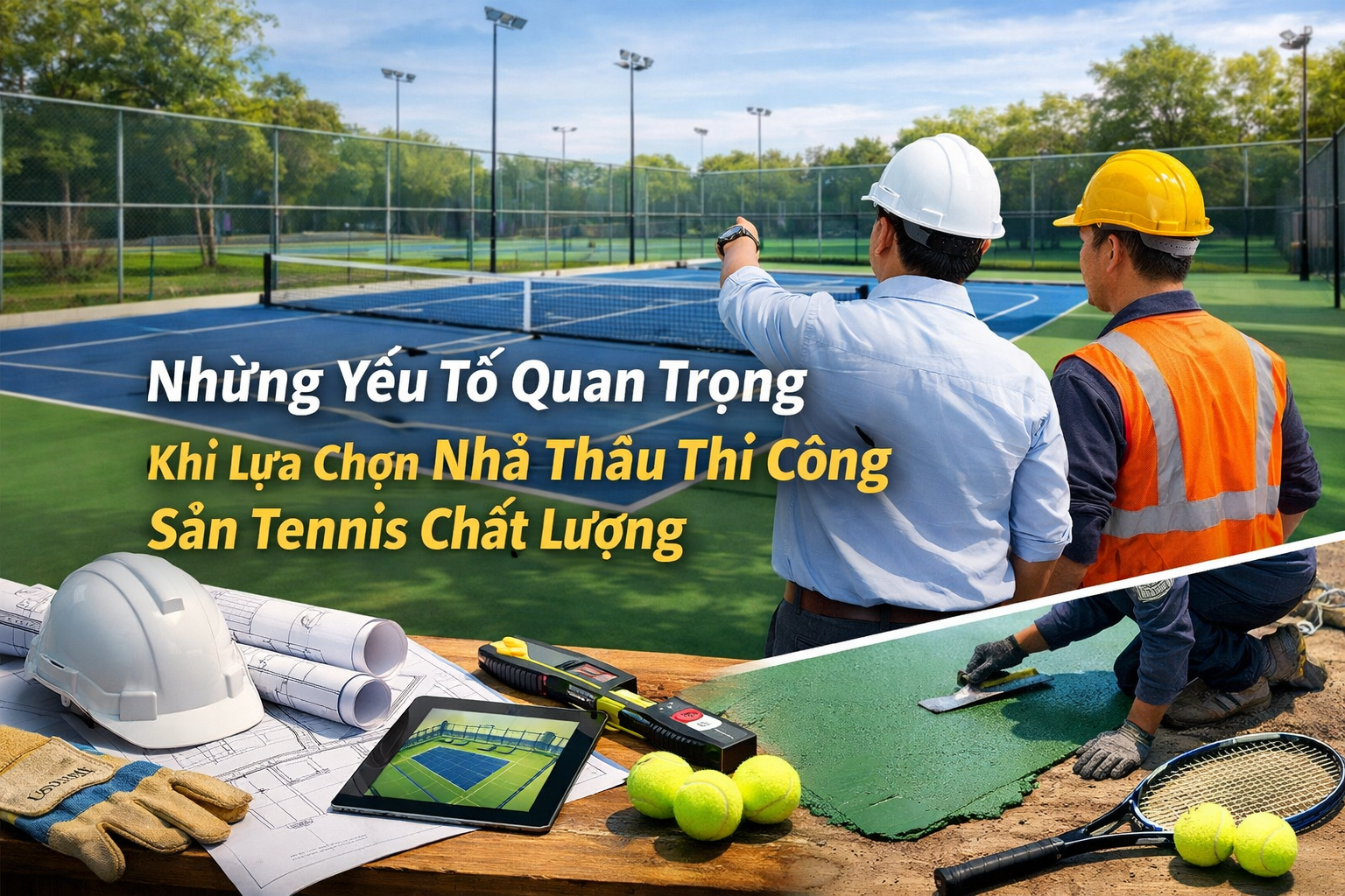 nhà thầu thi công sân tennis