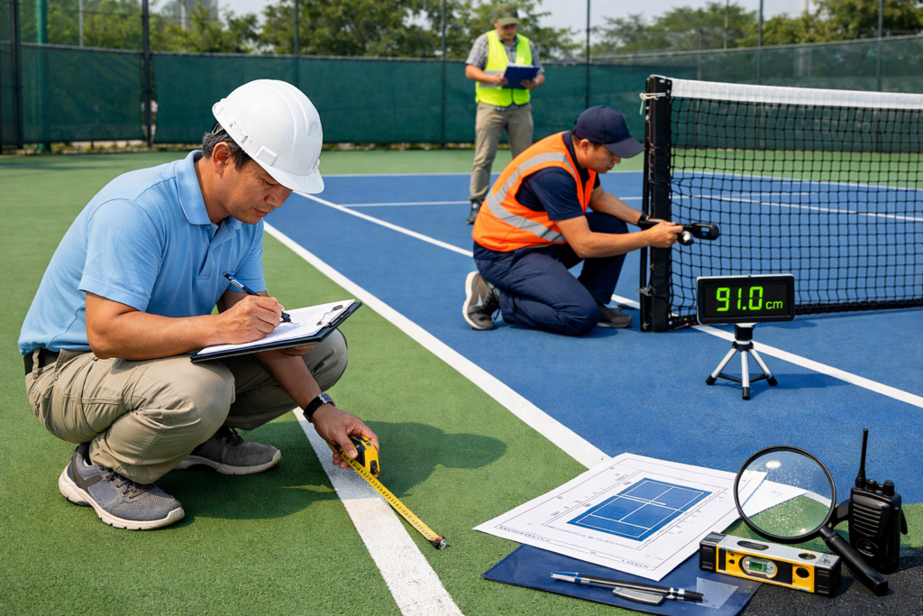 nghiệm thu sân tennis