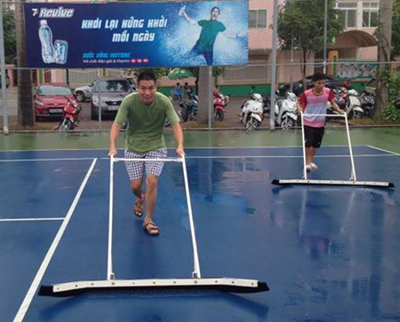 bảo trì sân bóng rổ