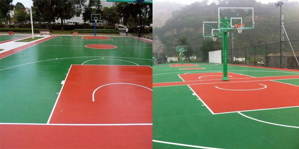 So sánh sơn PU và sơn acrylic sân bóng rổ