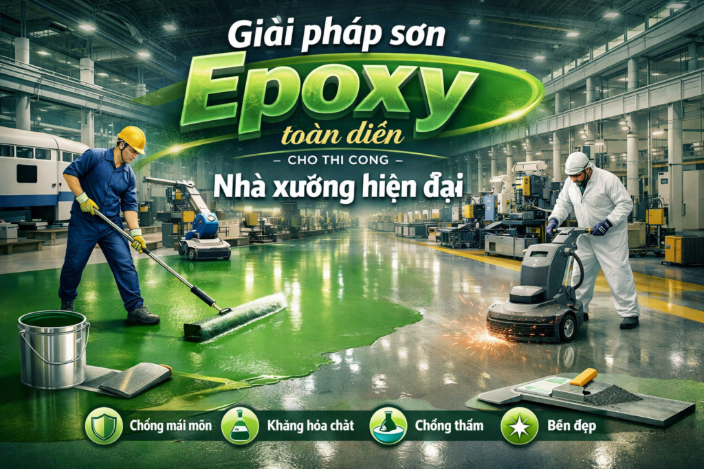 sơn epoxy thi công nhà xưởng