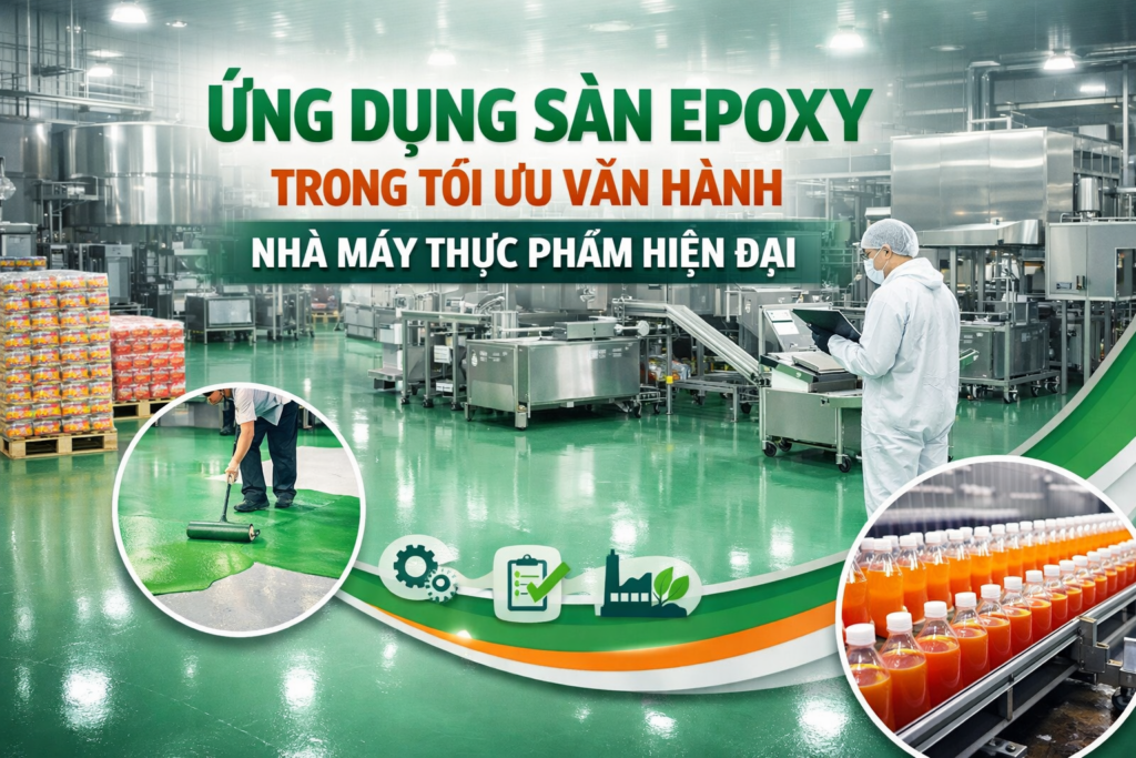 thi công epoxy nhà máy thực phẩm