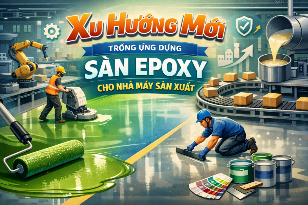 thi công epoxy sàn sản xuất