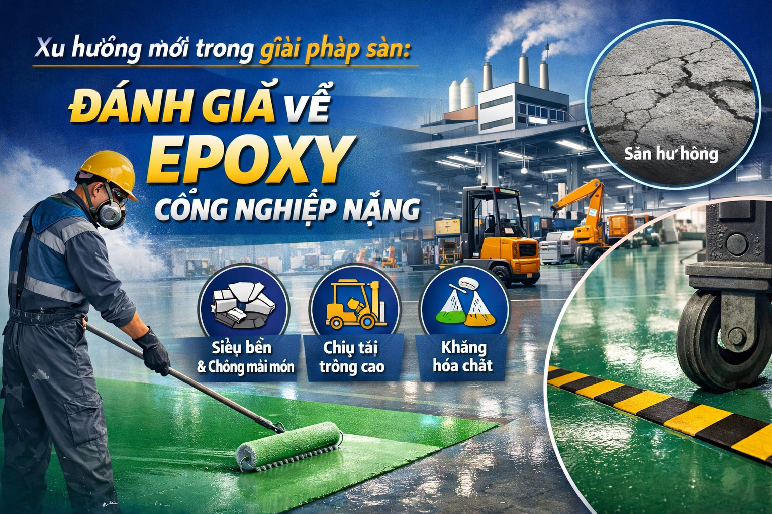 thi công epoxy công nghiệp nặng