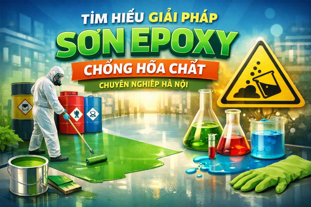 thi công sơn epoxy chống hóa chất tại Hà Nội