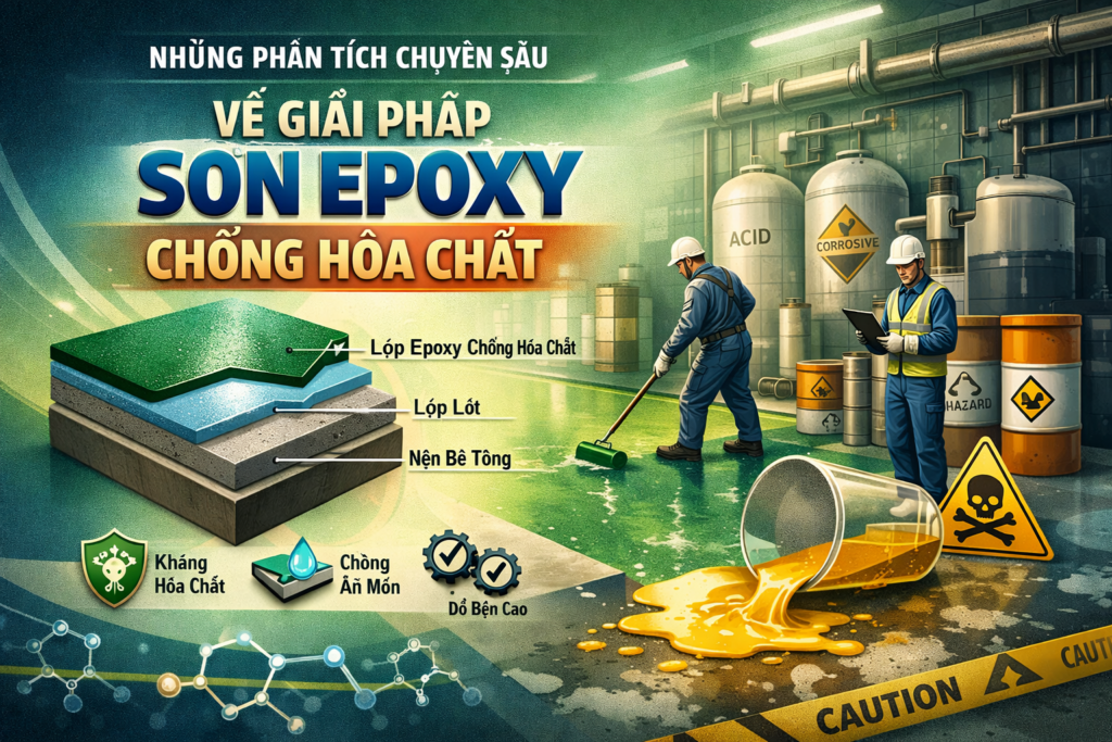 thi công sơn epoxy chống hóa chất tại Bình Dương