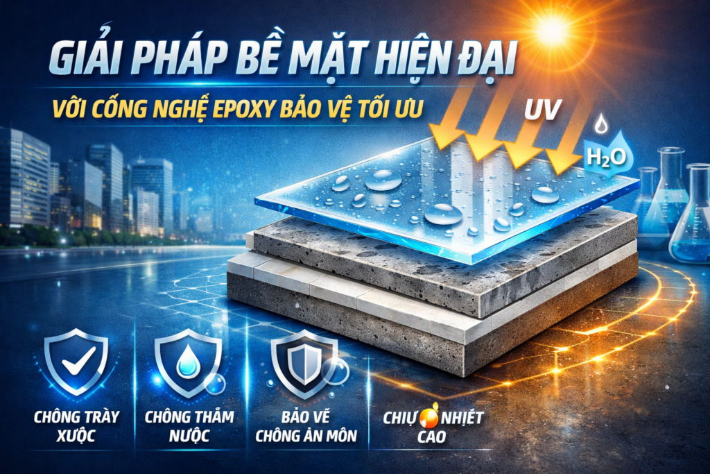 lớp phủ epoxy chống mài mòn