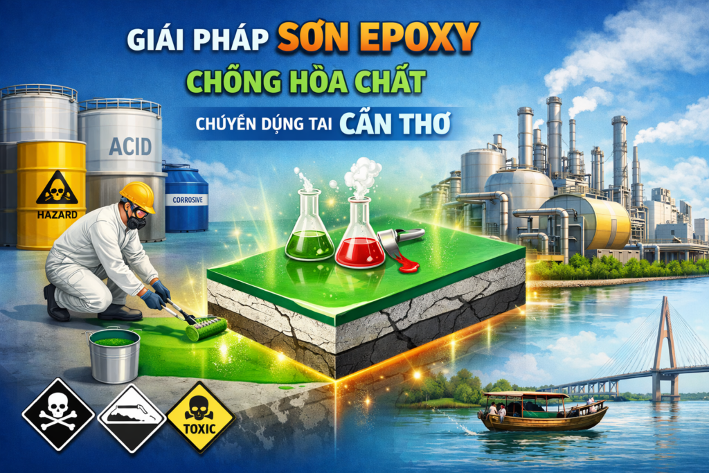thi công sơn epoxy chống hóa chất tại Cần Thơ
