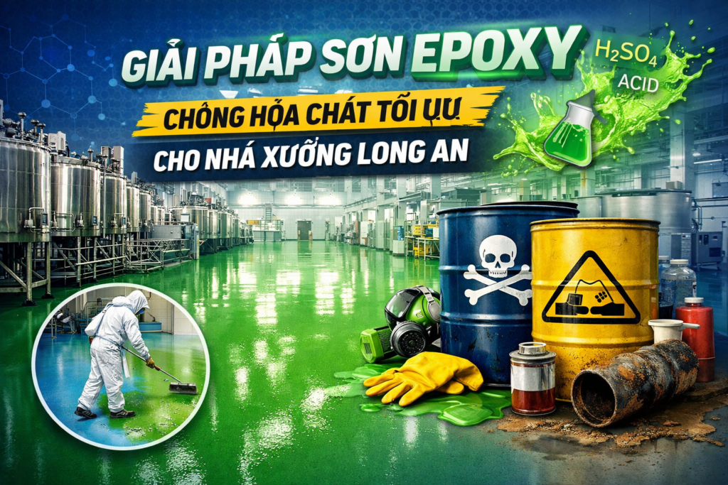 thi công sơn epoxy chống hóa chất tại Long An