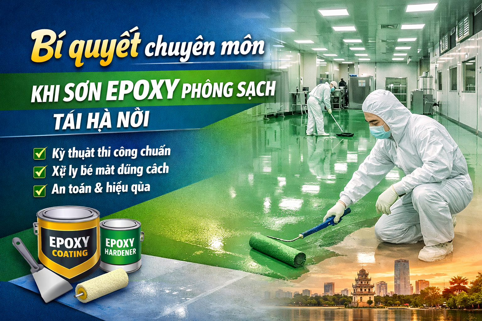 thi công sơn epoxy phòng sạch tại Hà Nội