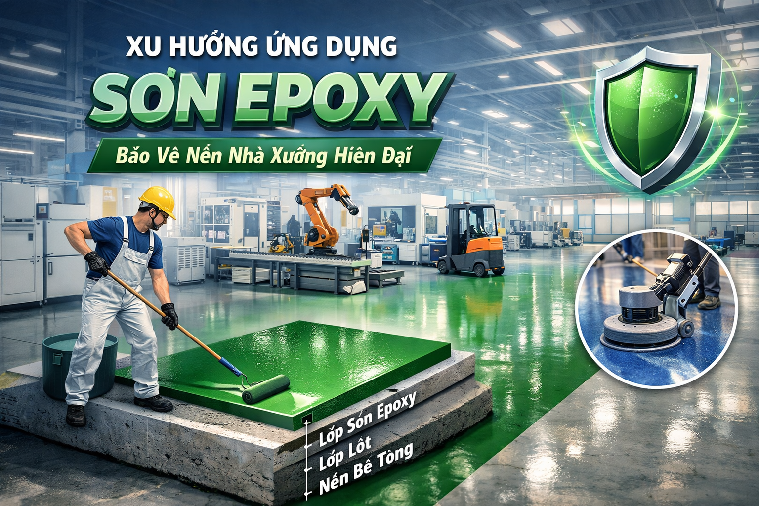 coating epoxy nền nhà xưởng