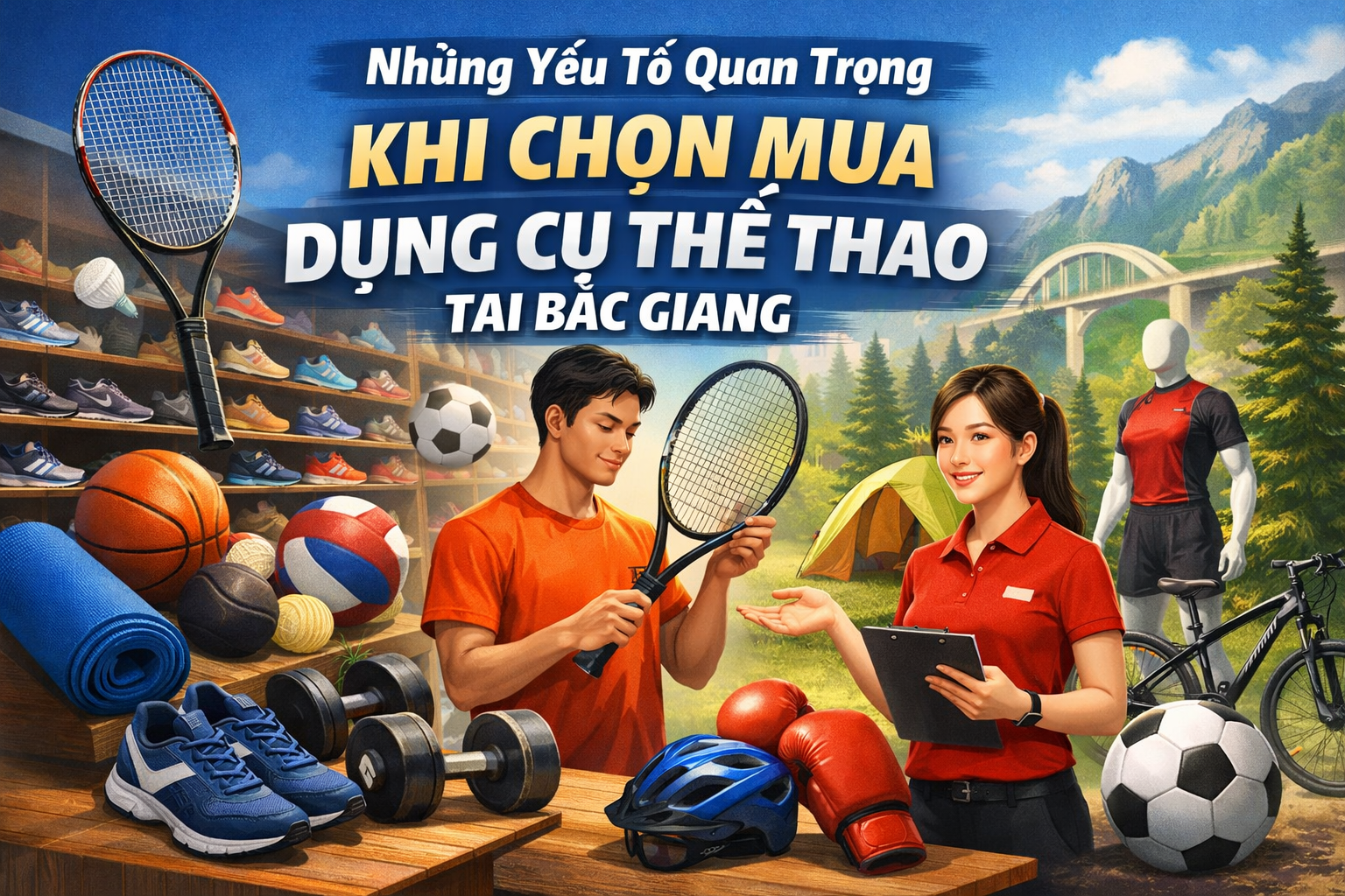 dụng cụ thể thao tại Bắc Giang