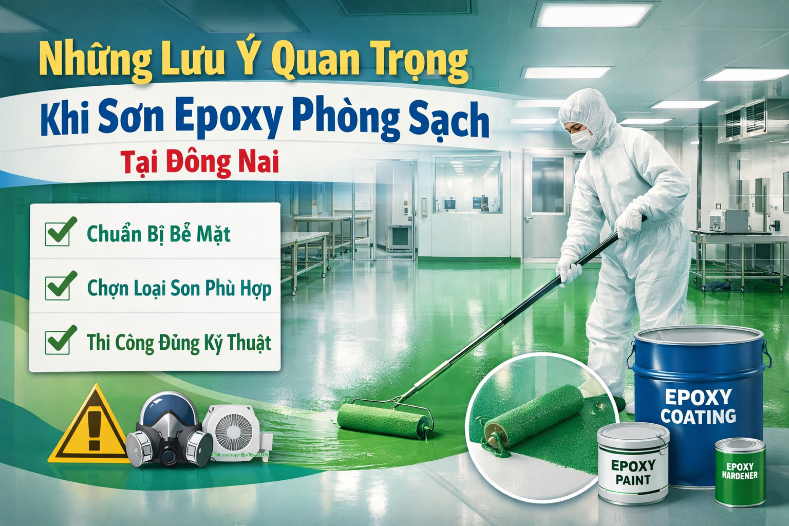 thi công sơn epoxy phòng sạch tại Đồng Nai