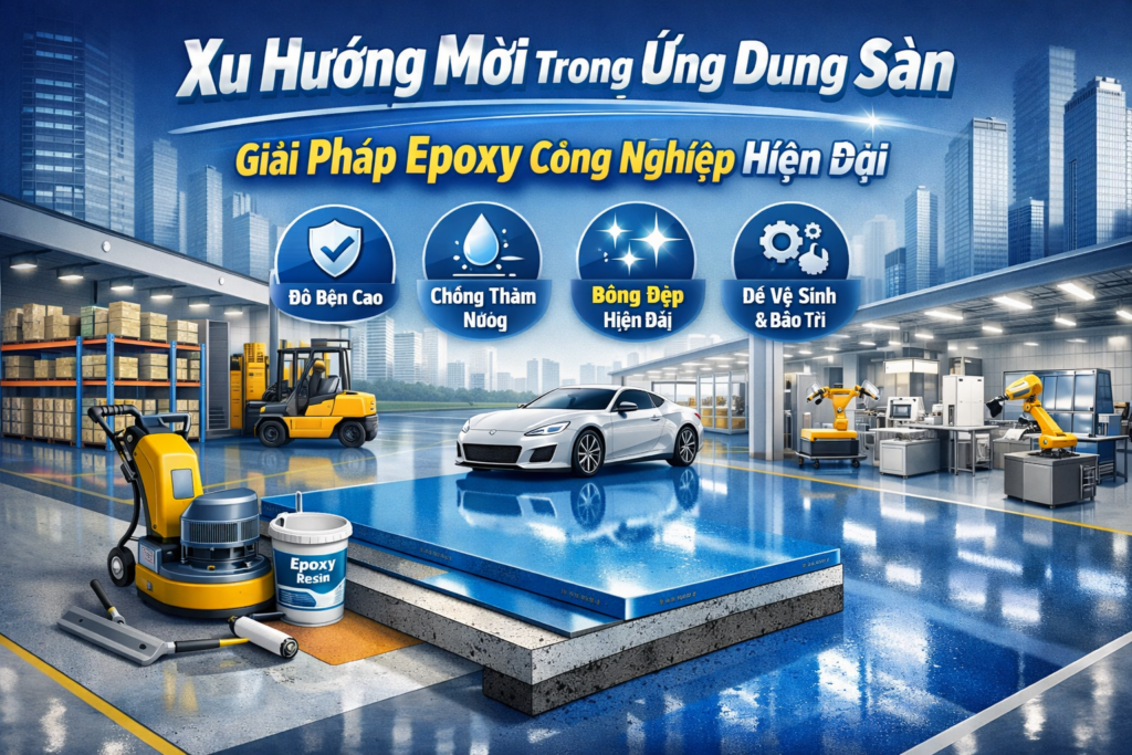 lớp phủ sàn epoxy công nghiệp