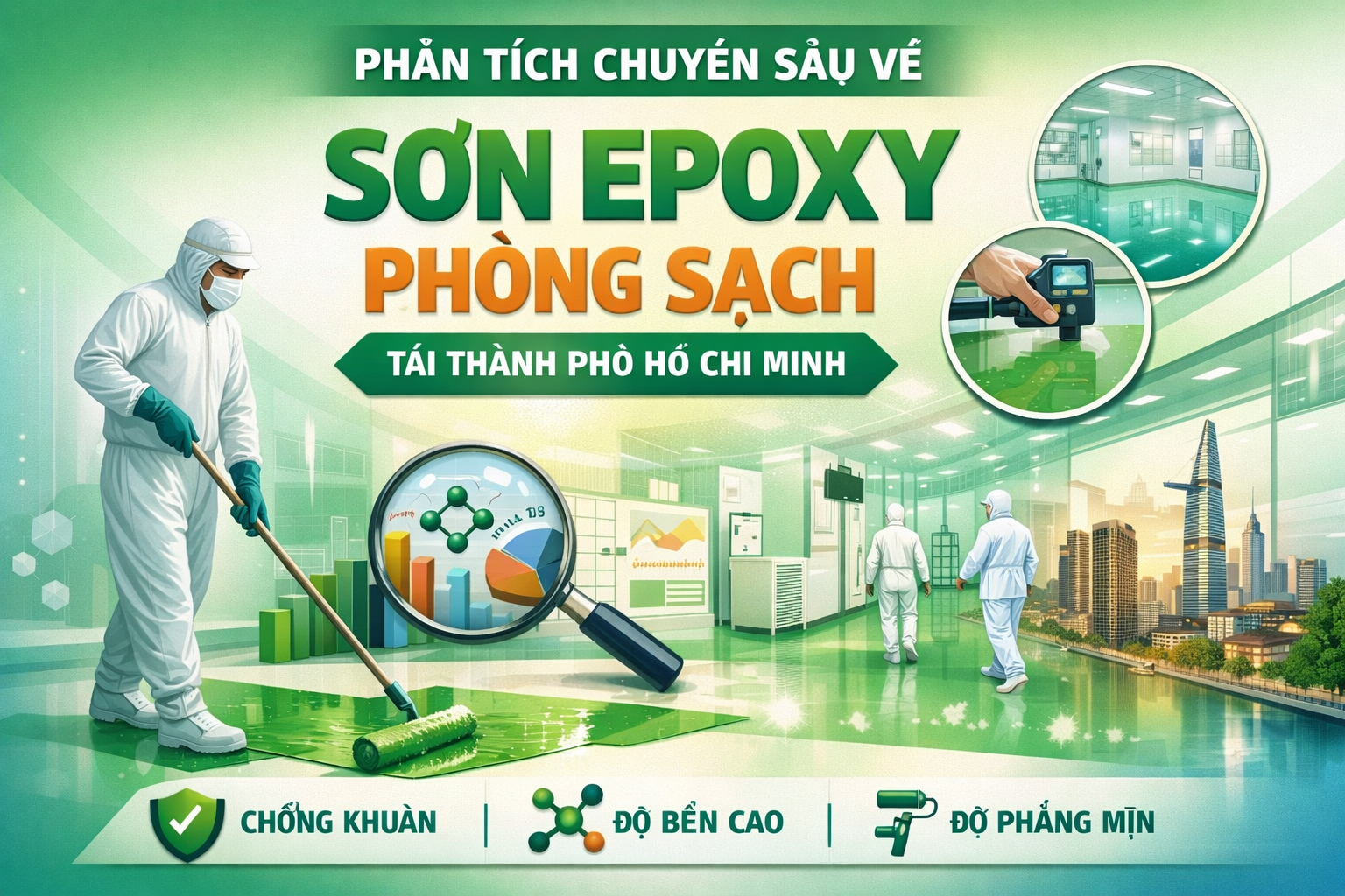 thi công sơn epoxy phòng sạch tại TP Hồ Chí Minh
