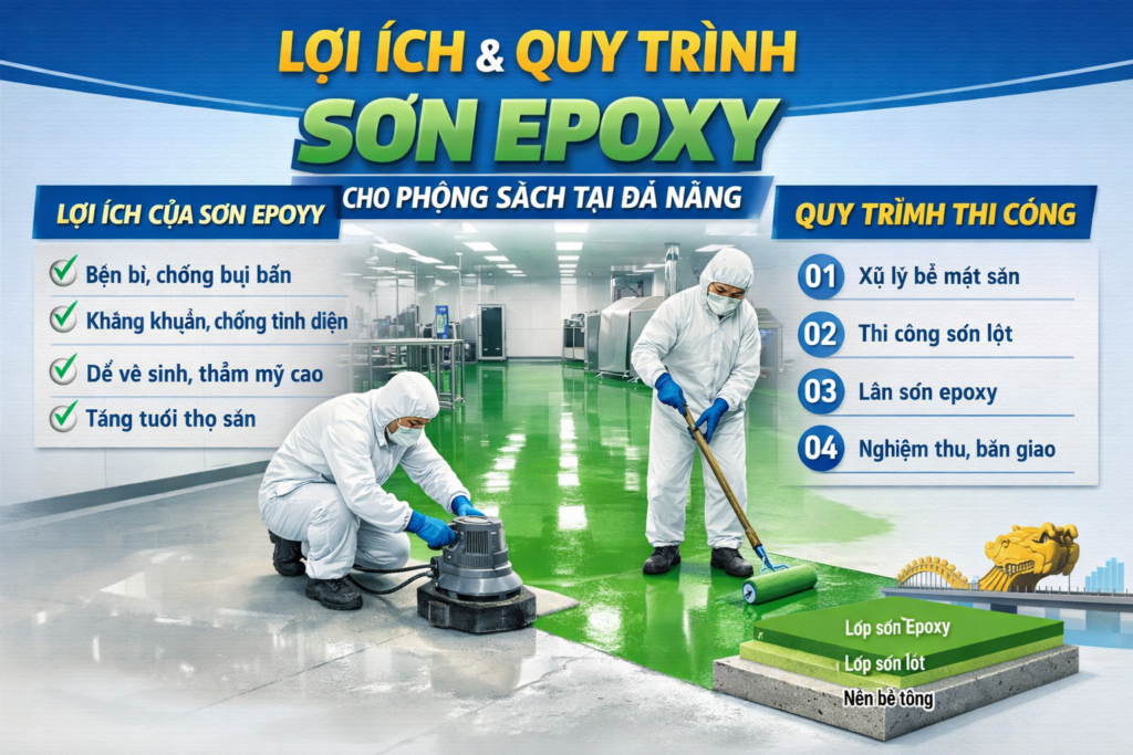 Thi công sơn epoxy phòng sạch tại Đà Nẵng