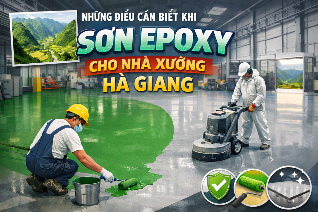 Thi công sơn epoxy nhà xưởng tại Hà Giang