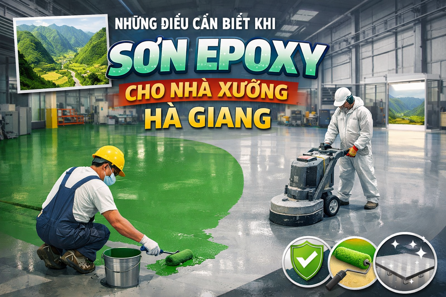 Thi công sơn epoxy nhà xưởng tại Hà Giang