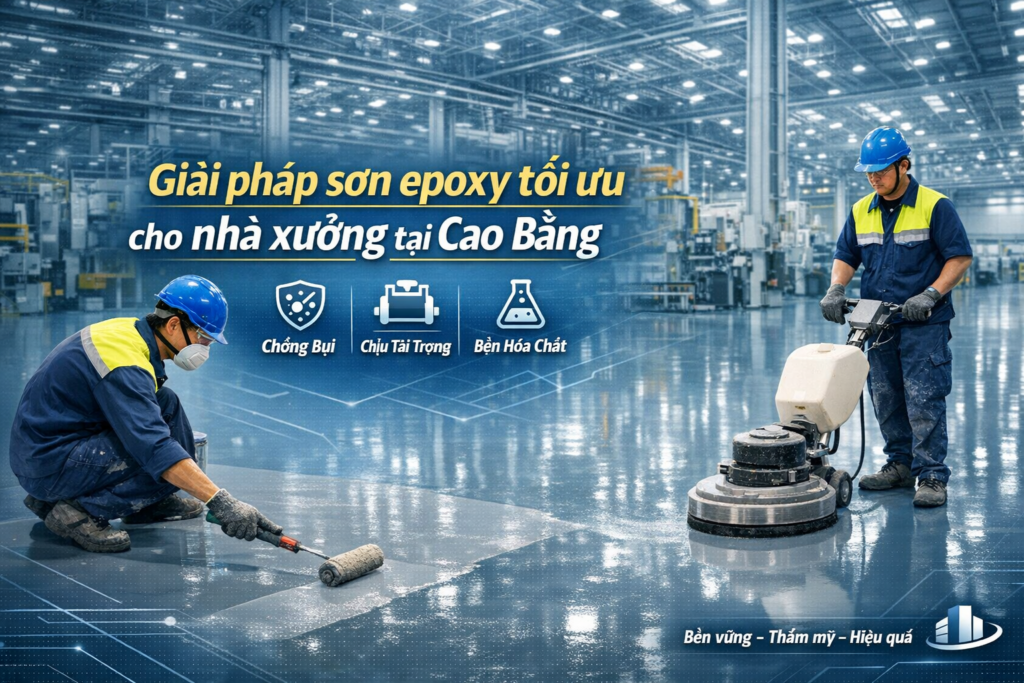 thi công sơn epoxy nhà xưởng tại Cao Bằng
